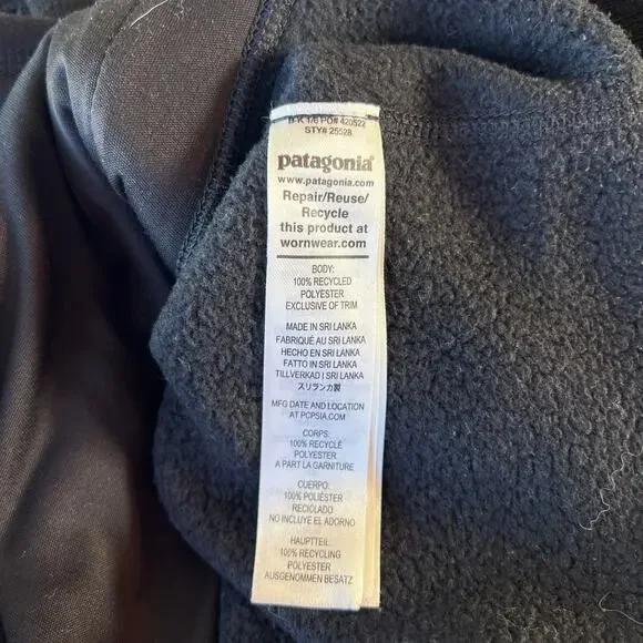 Patagonia Better Sweater Fleece Jacket Mens Small Black Outdoor Zip Hiking Trail - Picture 12 of 12